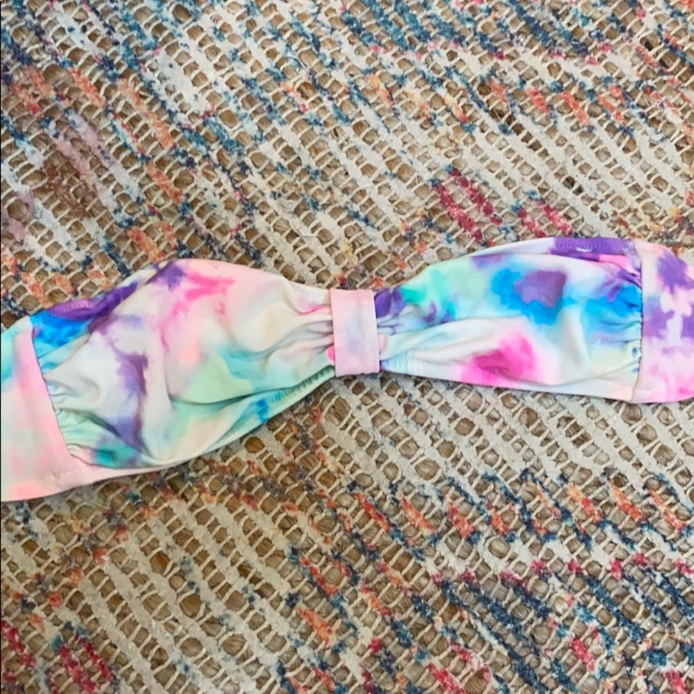 VS PINK strapless tie dye bathing suit